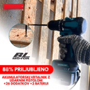 ORIGINALNI KOMPLET: AKUMULATORSKI VRTALNIK Z UDARNIM PIŠTOLOM + 26 DODATKOV + 2 BATERIJI – BLACK FRIDAY PONUDBA